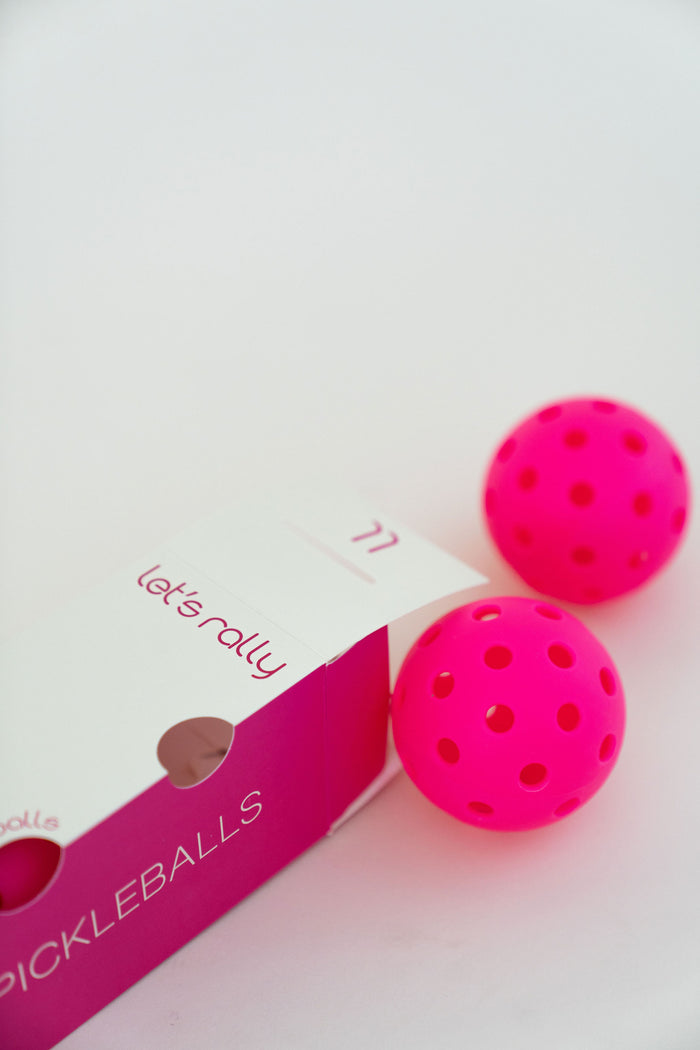 Pink Outdoor Pickleballs - Set of 3